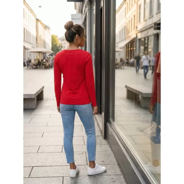  Dámské triko s dlouhým rukávem ALTISPORT CARRYOVER ALW137169 ČERVENÁ 