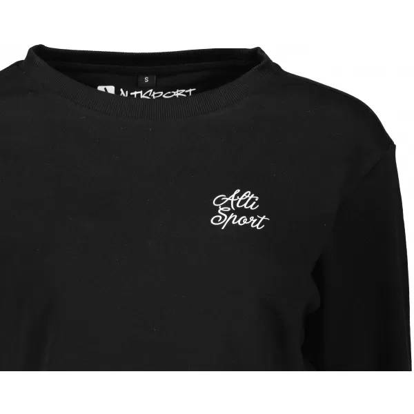  Crop-Top-Sweatshirt für Damen ALTISPORT BYB/ALW056BY131 SCHWARZ UND WEIß 