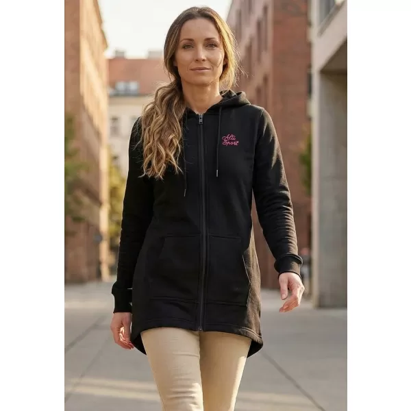  Erweitertes Damen-Sweatshirt ALTISPORT BYB/ALW056BY148 SCHWARZ ROSA 