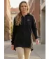 Erweitertes Damen-Sweatshirt ALTISPORT BYB/ALW056BY148 SCHWARZ ROSA