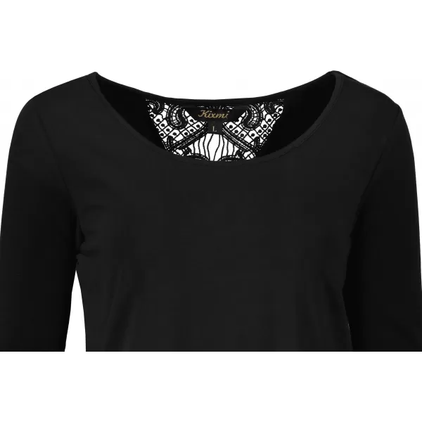  Damen-T-Shirt KIXMI OLIMPIE SCHWARZ 