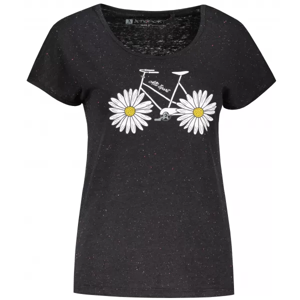  Damen-T-Shirt ALTISPORT TEIRA LTSX901 SCHWARZ 