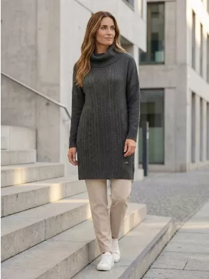 Damenpullover KIXMI ODELLA DUNKELGRAUE HIGHLIGHTS