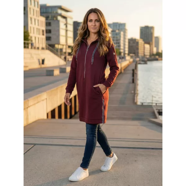  Erweitertes Damen-Sweatshirt KIXMI OLLY BURGUND 