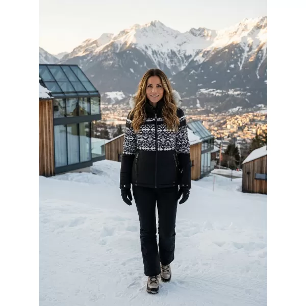  Winterjacke für Damen KIXMI OLINDA SCHWARZ 