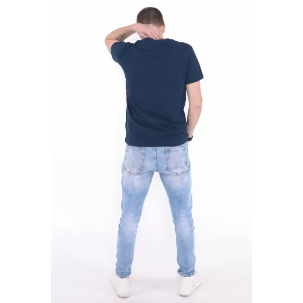  Herren-T-Shirt KIXMI ORLANDO DUNKELBLAU 