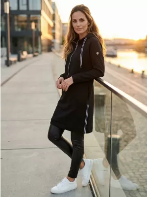 Erweitertes Damen-Sweatshirt KIXMI OLLY SCHWARZ