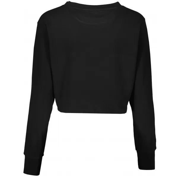  Crop-Top-Sweatshirt für Damen ALTISPORT BYB/ALW056BY131 SCHWARZ UND WEIß 