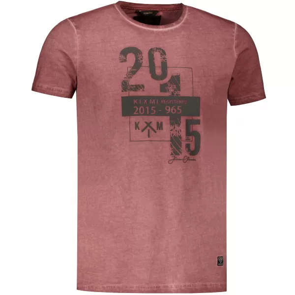  Herren-T-Shirt KIXMI OMER BURGUND 