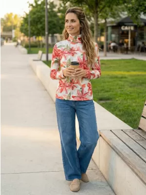 Rollkragenpullover für Damen KIXMI OPRAH WEIß
