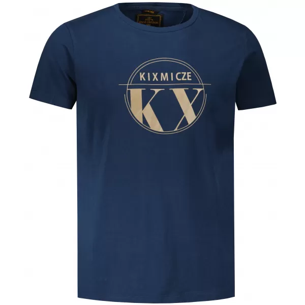  Herren-T-Shirt KIXMI OCTAVIO DUNKELBLAU 