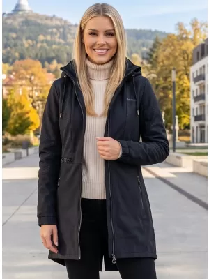 Softshell-Mantel für Damen KIXMI ORLENA SCHWARZ
