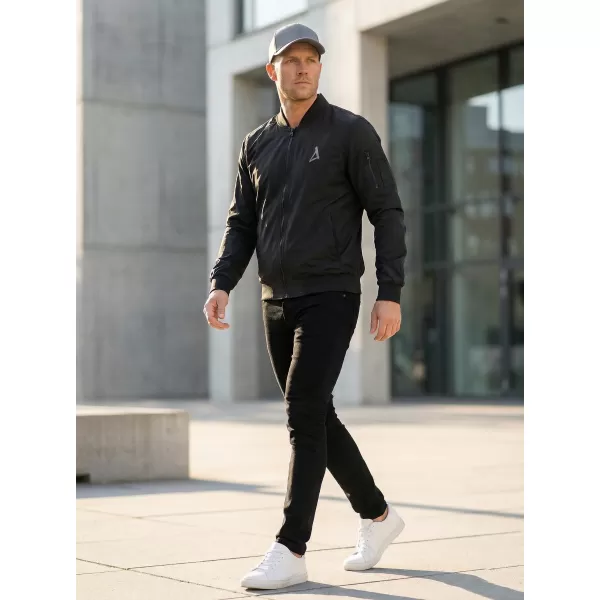  Bomberjacke für Herren ALTISPORT BYB/ALM002BY045 SCHWARZ UND SILBER 