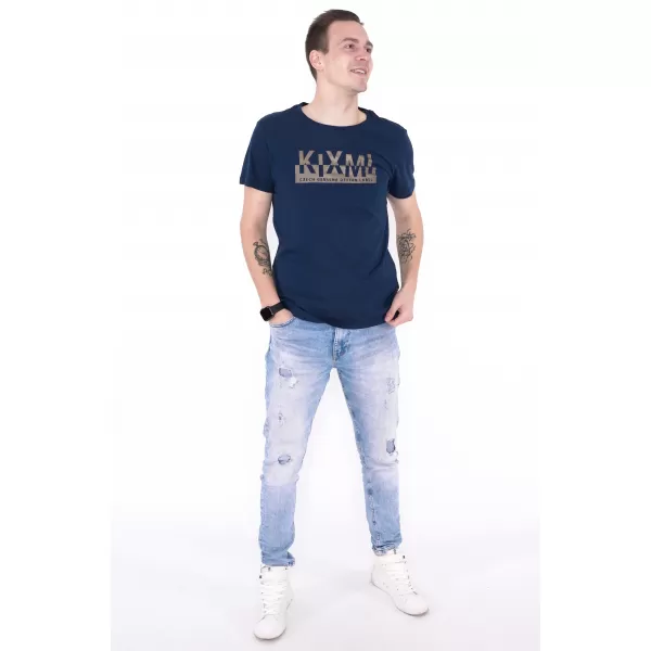  Herren-T-Shirt KIXMI ORLANDO DUNKELBLAU 