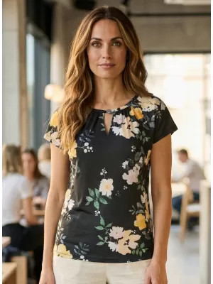 Damen-T-Shirt KIXMI ORNELLA SCHWARZ
