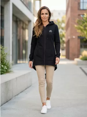 Erweitertes Damen-Sweatshirt ALTISPORT BYB/ALW056BY148 SCHWARZ UND WEIß