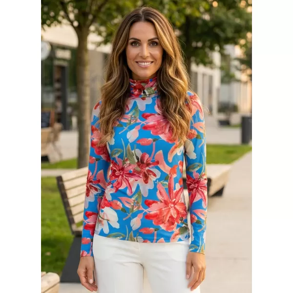  Rollkragenpullover für Damen KIXMI OPRAH BLAU 