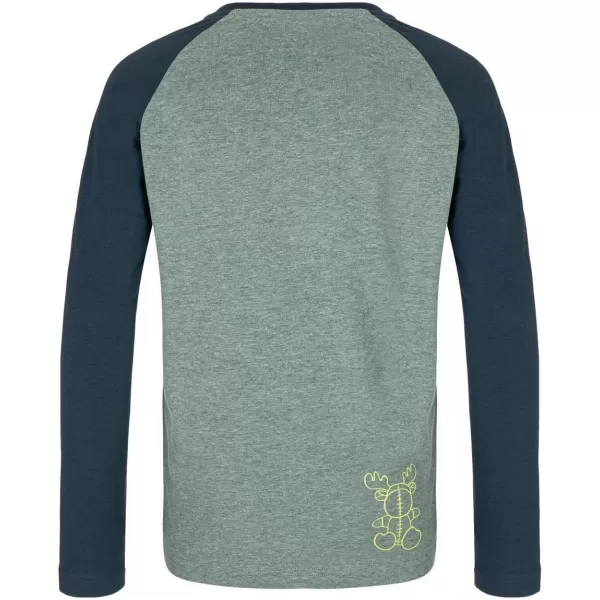  Jungen-T-Shirt mit langen Ärmeln KILPI SONIER-JB SJ0301KI DUNKELGRÜN 