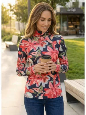 Rollkragenpullover für Damen KIXMI OPRAH DUNKELBLAU