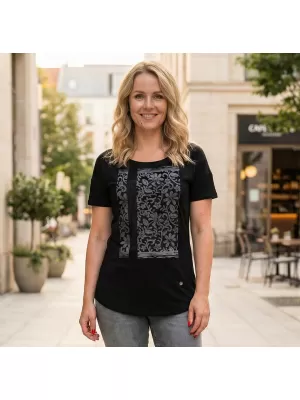 Damen-T-Shirt KIXMI ODETTE SCHWARZ