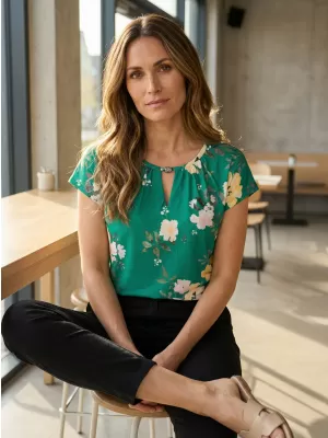 Damen-T-Shirt KIXMI ORNELLA GRÜN