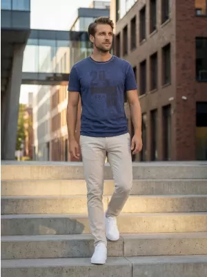 Herren-T-Shirt KIXMI OMER DUNKELBLAU