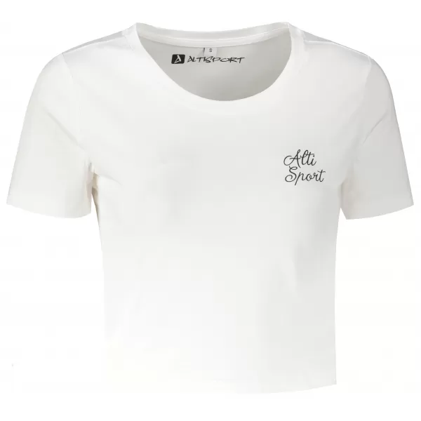  Crop-Top-T-Shirt für Damen ALTISPORT BYB/ALW056BY042 WEIß 