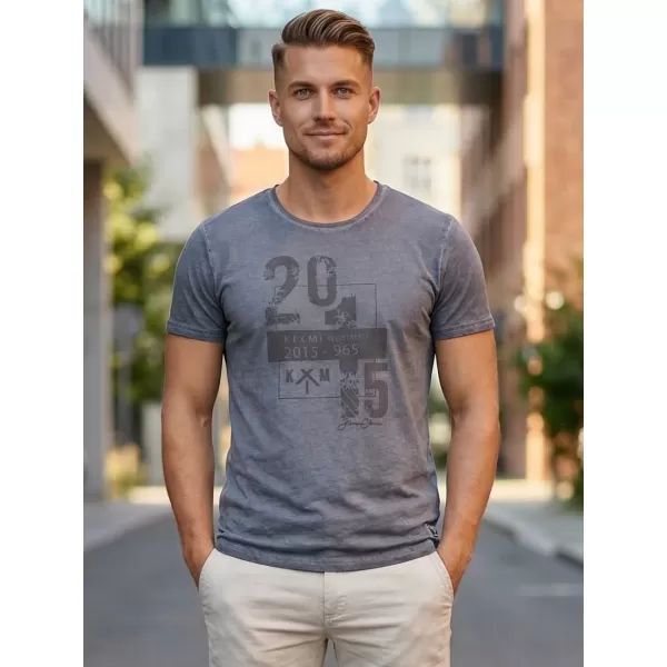  Herren-T-Shirt KIXMI OMER DUNKELGRAU 