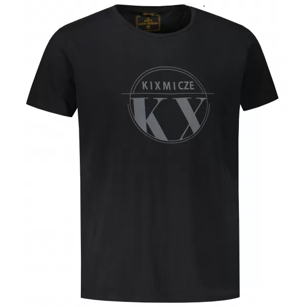  Herren-T-Shirt KIXMI OCTAVIO SCHWARZ 