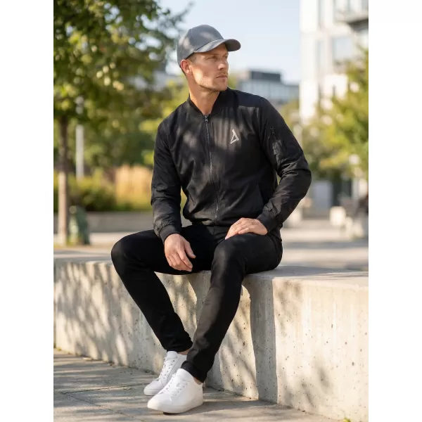  Bomberjacke für Herren ALTISPORT BYB/ALM002BY045 SCHWARZ UND SILBER 