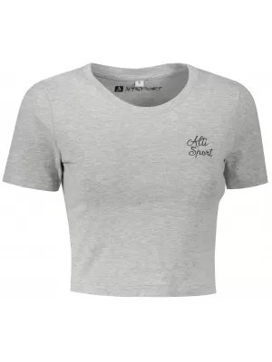 Crop-Top-T-Shirt für Damen ALTISPORT BYB/ALW056BY042 GRAU