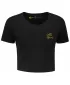 Crop-Top-T-Shirt für Damen ALTISPORT BYB/ALW056BY042 SCHWARZ UND GOLD