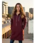 Erweitertes Damen-Sweatshirt KIXMI OLLY BURGUND