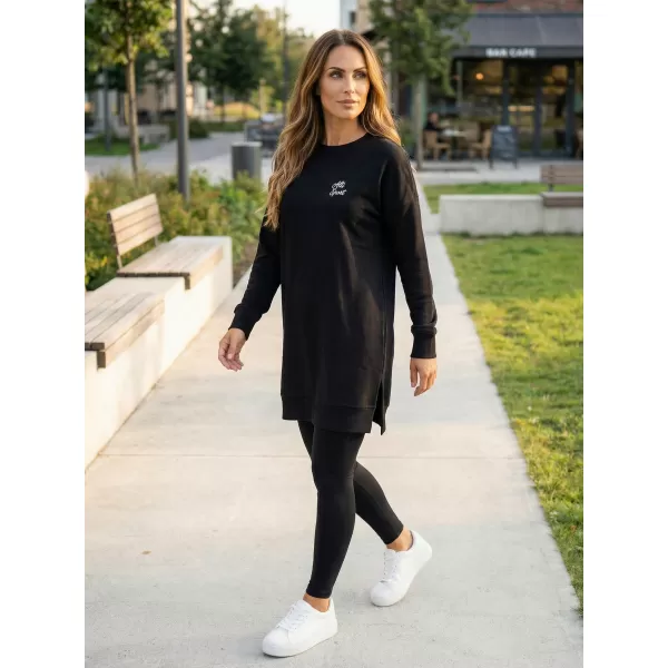  Damen-Sweatshirt ALTISPORT CYGNA LSWX343 SCHWARZ 