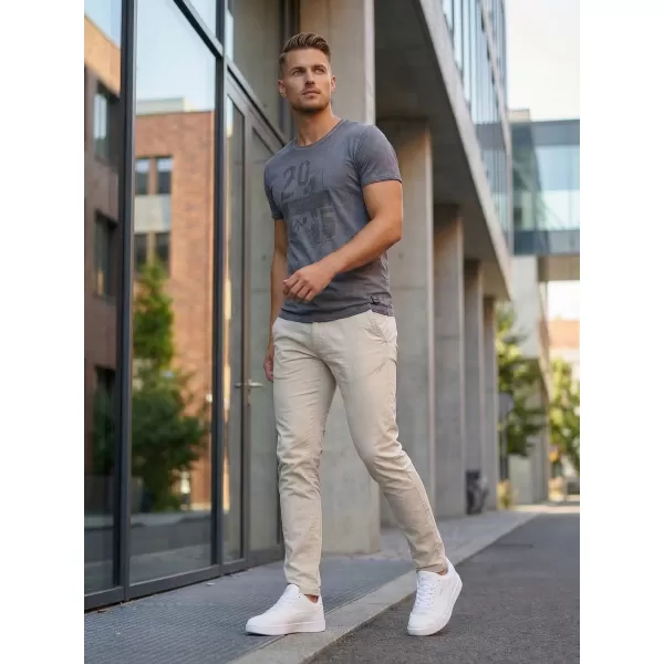  Herren-T-Shirt KIXMI OMER DUNKELGRAU 