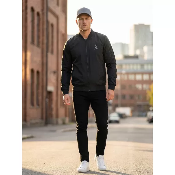  Bomberjacke für Herren ALTISPORT BYB/ALM002BY045 SCHWARZ UND SILBER 