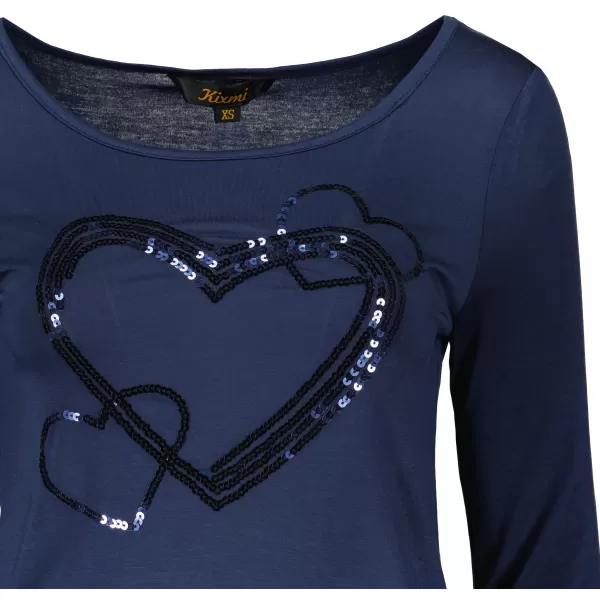  Damen-T-Shirt KIXMI ORIANA DUNKELBLAU 