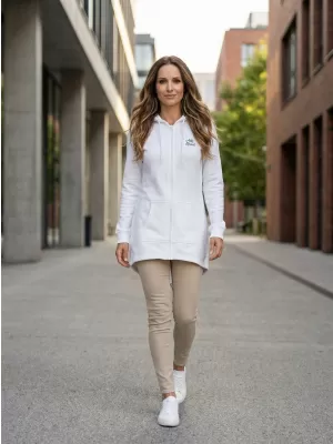 Erweitertes Damen-Sweatshirt ALTISPORT BYB/ALW056BY148 WEIß