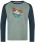 Jungen-T-Shirt mit langen Ärmeln KILPI SONIER-JB SJ0301KI DUNKELGRÜN