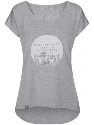 Damen-T-Shirt mit kurzen Ärmeln KILPI ROISIN-W SL0306KI HELLGRAU