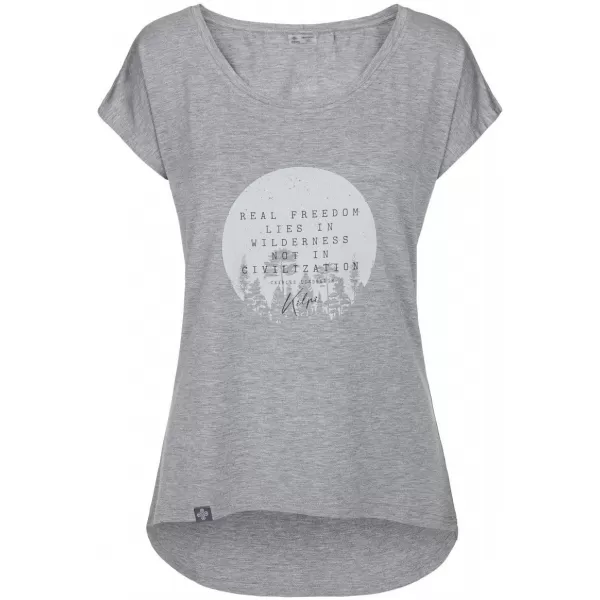  Damen-T-Shirt mit kurzen Ärmeln KILPI ROISIN-W SL0306KI HELLGRAU 