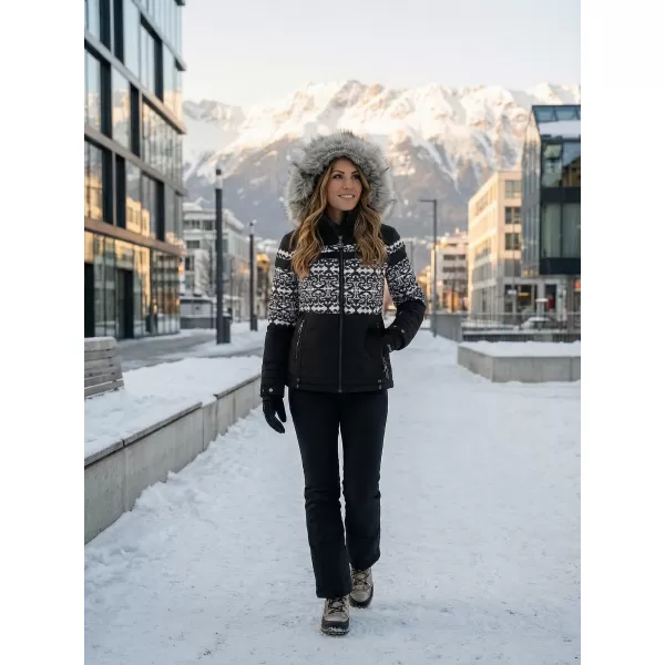  Winterjacke für Damen KIXMI OLINDA SCHWARZ 