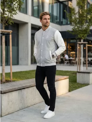 Herren-Sweatshirt ALTISPORT BYB/ALM002BB004 HELLGRAUE AKZENTE