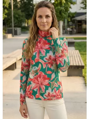 Rollkragenpullover für Damen KIXMI OPRAH GRÜN