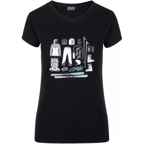  Damen-T-Shirt mit kurzen Ärmeln KILPI TORNES-W SL0303KI SCHWARZ 