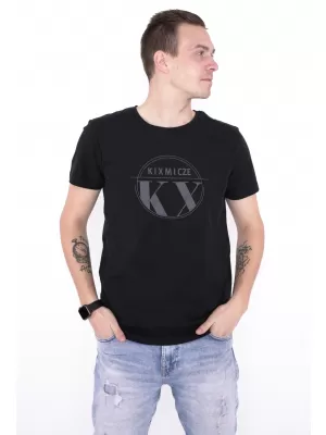 Herren-T-Shirt KIXMI OCTAVIO SCHWARZ