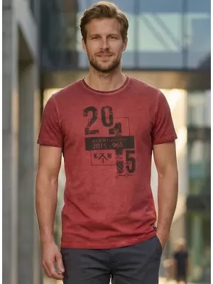 Herren-T-Shirt KIXMI OMER BURGUND
