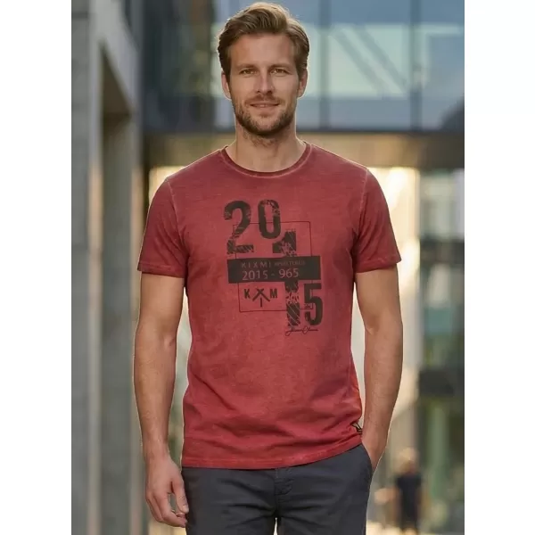  Herren-T-Shirt KIXMI OMER BURGUND 