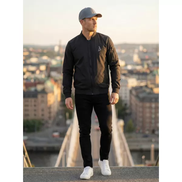  Bomberjacke für Herren ALTISPORT BYB/ALM002BY045 SCHWARZ UND SILBER 