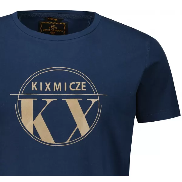  Herren-T-Shirt KIXMI OCTAVIO DUNKELBLAU 